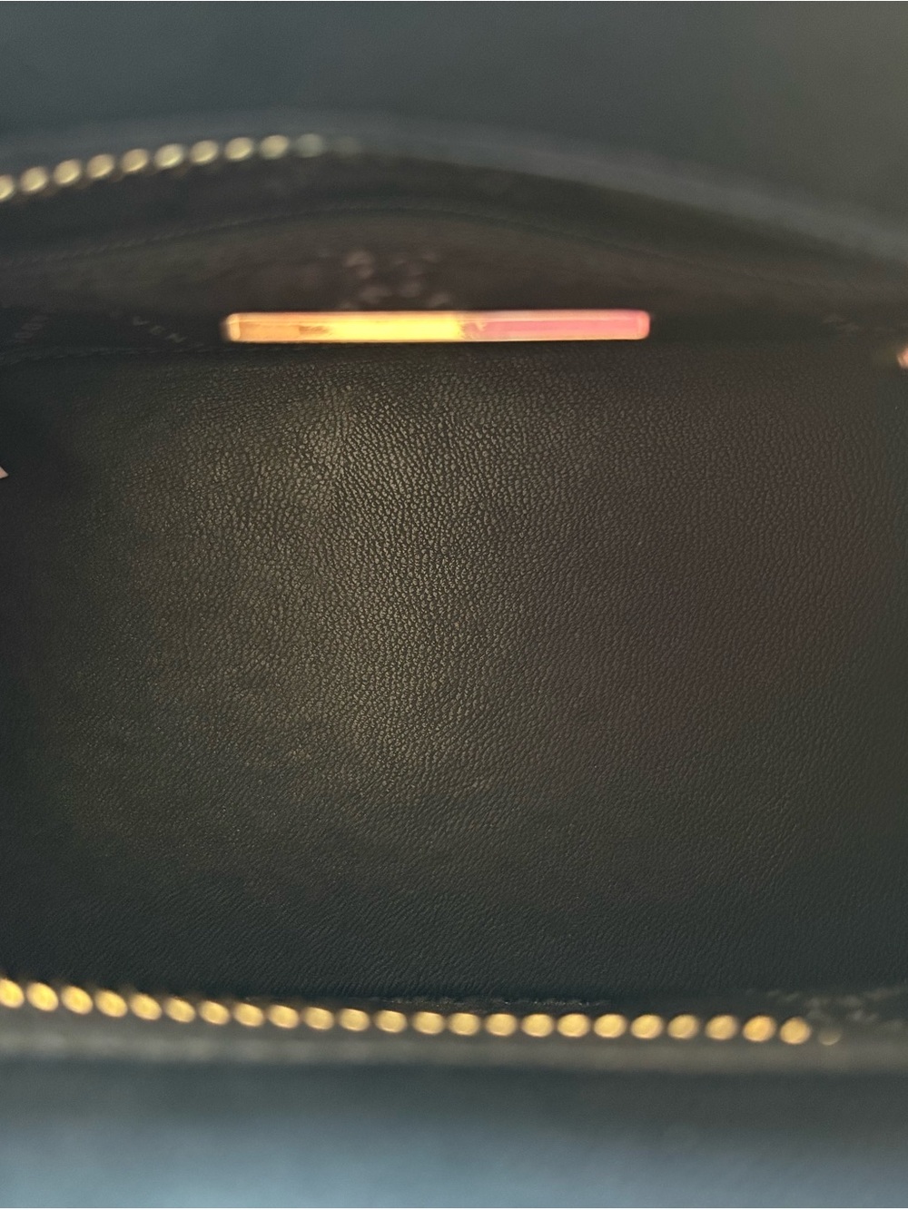 Steve Madden Black Quilted Top-Handle Satchel with Gold Logo - Picture 8 of 9